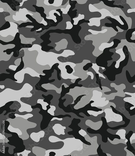  Army gray camouflage, disguise background, seamless modern street urban design for print on clothes, paper, fabric.