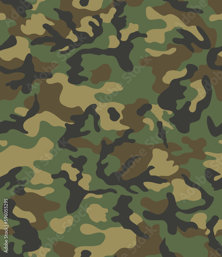  seamless army camouflage background, classic military uniform pattern, disguise vector design.