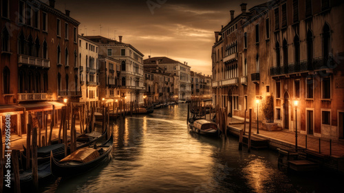 The Grand Canal. Venice. Breathtaking travel destination place. Generative AI © piai