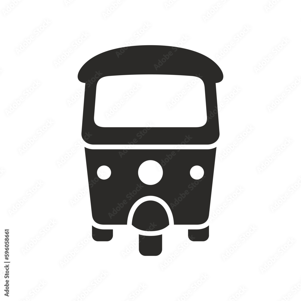 Φωτογραφία Tuk tuk icon. Taxi. Vector icon isolated on white background.