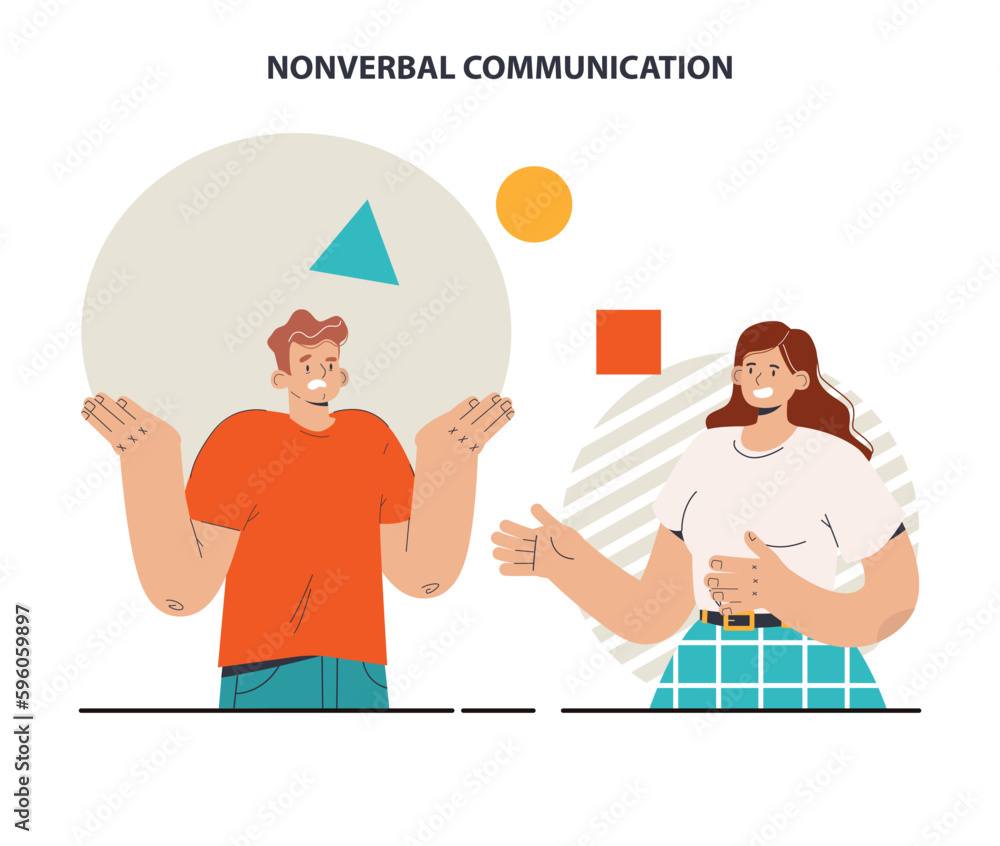 Non-verbal communication. Body language through interpersonal conversation. Non-verbal communication. Body language through interpersonal conversation.