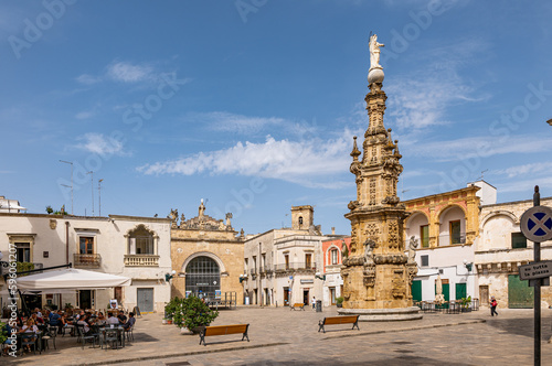 Nardò square of the Immaculate Conception. Baroque palaces. Puglia. Salento. Lecce