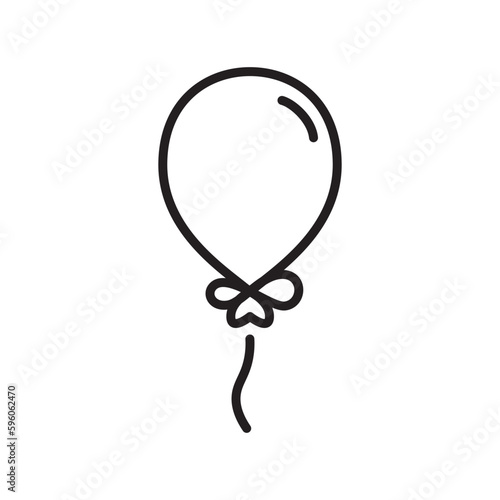 Air balloon vector icon. Air ball flat symbol. Helium balloon sign. Balloon linear symbol pictogram. UX UI icon