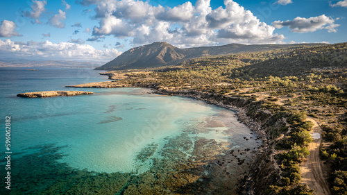 Cyprus, Blue Lagoon Droneview photo