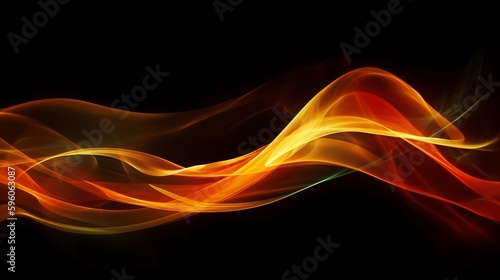 Foto Abstract background with bright glowing fire lines, generate ai
