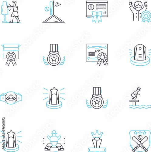 Tableau sur toile Control linear icons set