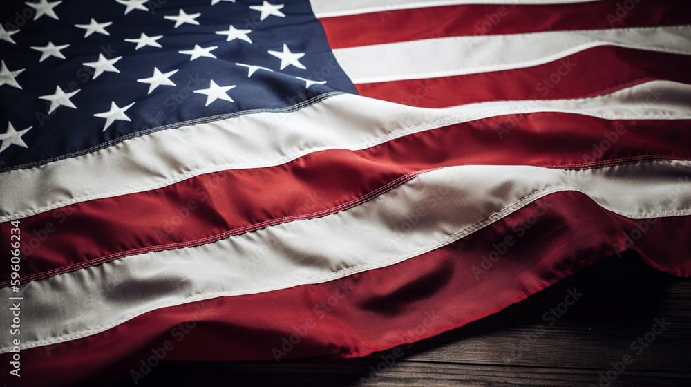 Obraz premium American flag background, Generated AI