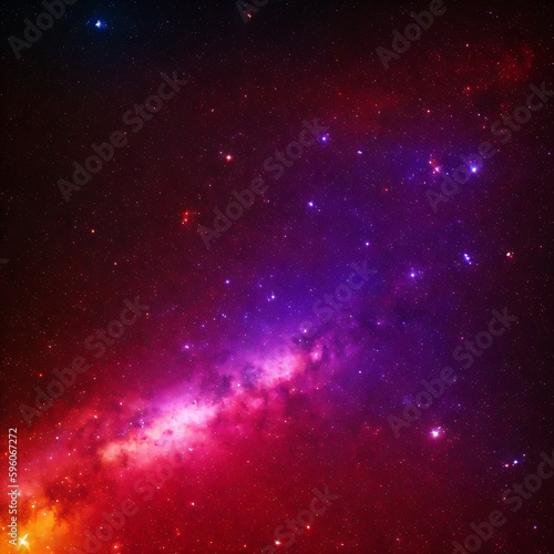 red and purple light particles at the cosmic space [IA Generativa]