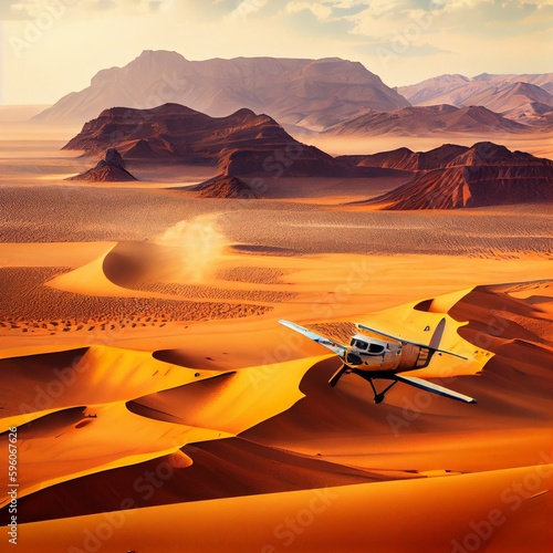Plane in the desert