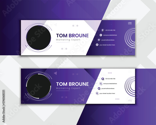 Modern email signature design, corporate email signature template.