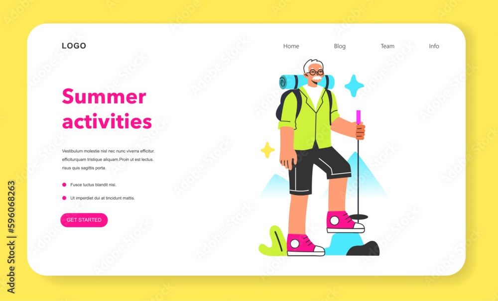 Healthy and active lifestyle web banner or landing page. Healthy and active lifestyle web banner or landing page.