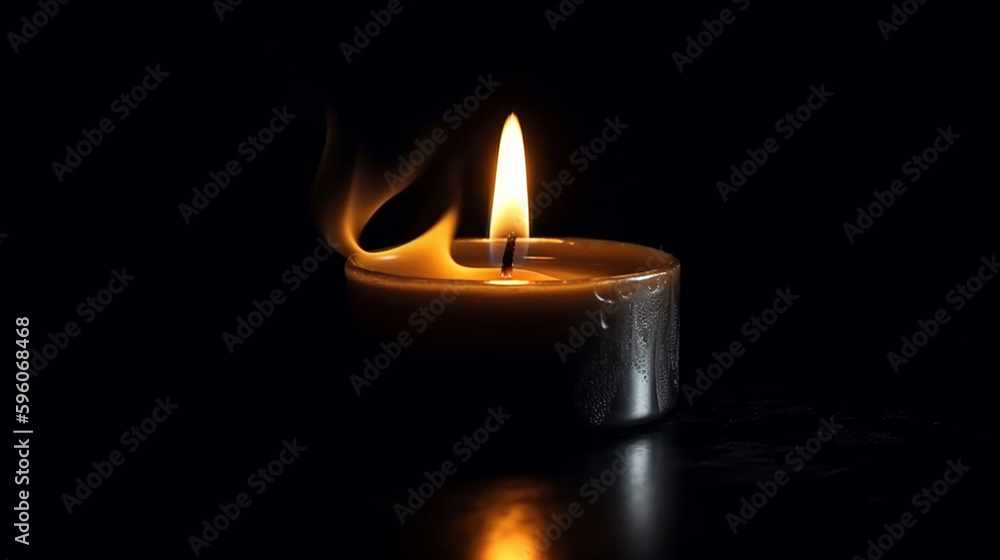 Burning candles on a dark background. generative ai Burning candles on a dark background. generative ai