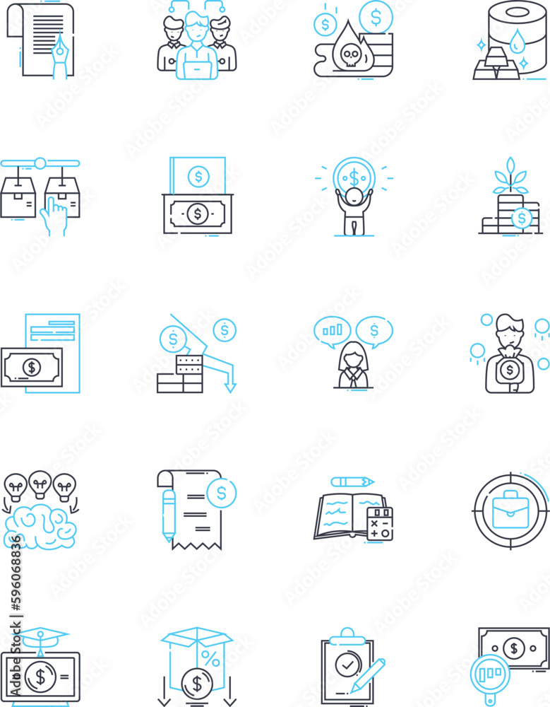 Problem solving linear icons set. Innovate, Analyze, Resolve, Strategize, Overcome, Experiment, Tackle line vector and concept signs. Brainstorm,Adapt,Deduce outline illustrations