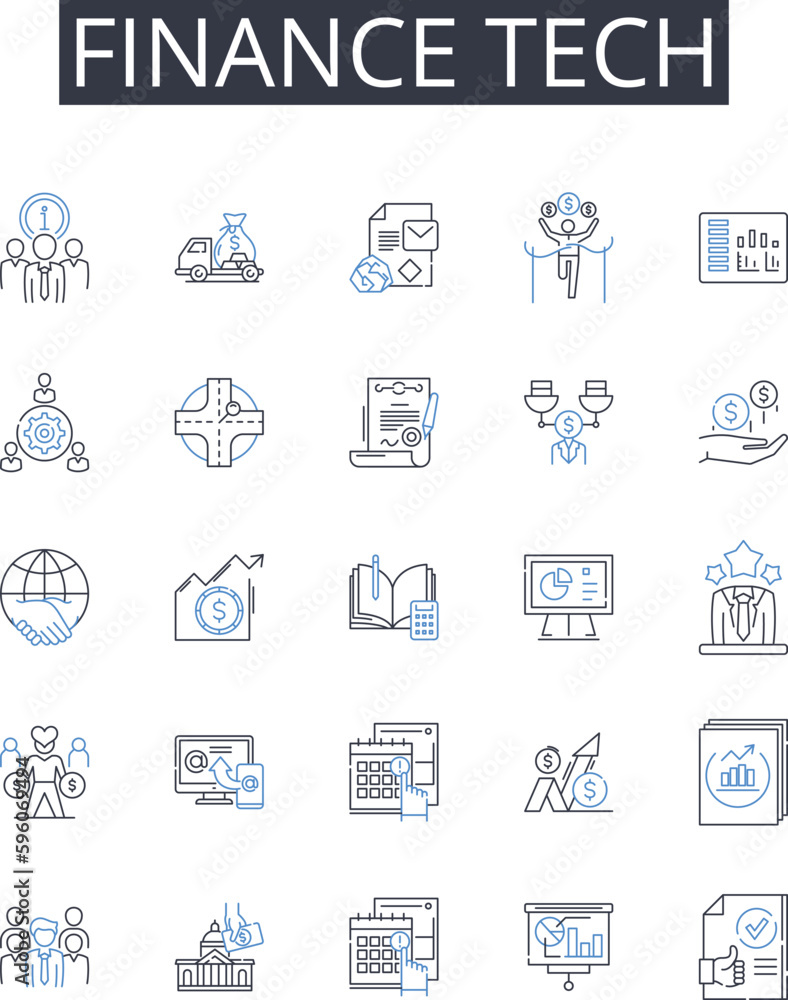 Finance tech line icons collection. Legal aid, Creative arts, Digital marketing, Behavioral science, Medical field, Social media, Business analytics vector and linear illustration. Environmental Finance tech line icons collection. Legal aid, Creative arts, Digital marketing, Behavioral science, Medical field, Social media, Business analytics vector and linear illustration. Environmental