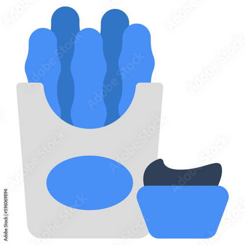 Vector design of fries packet