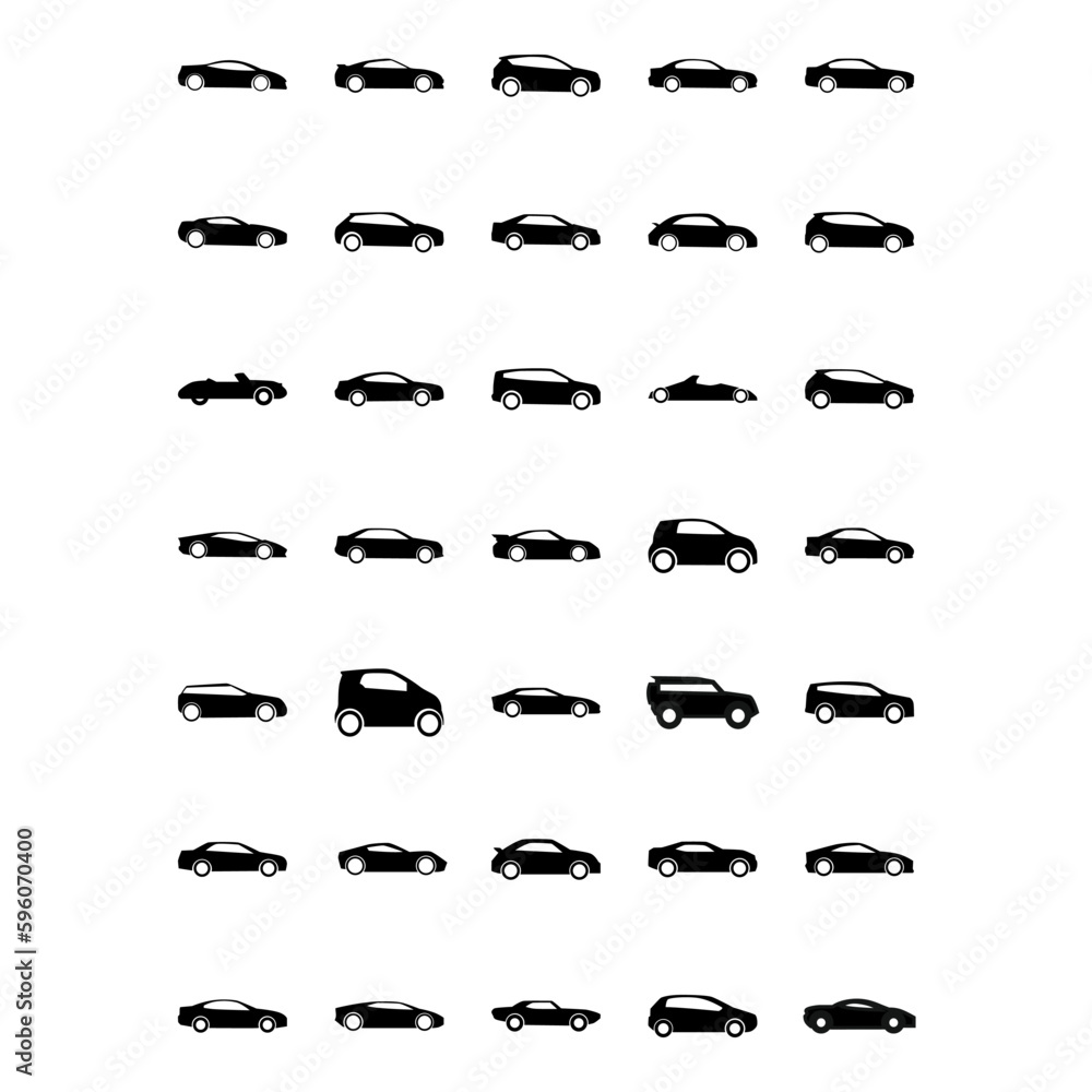 car clip art set Stock Vector | Adobe Stock