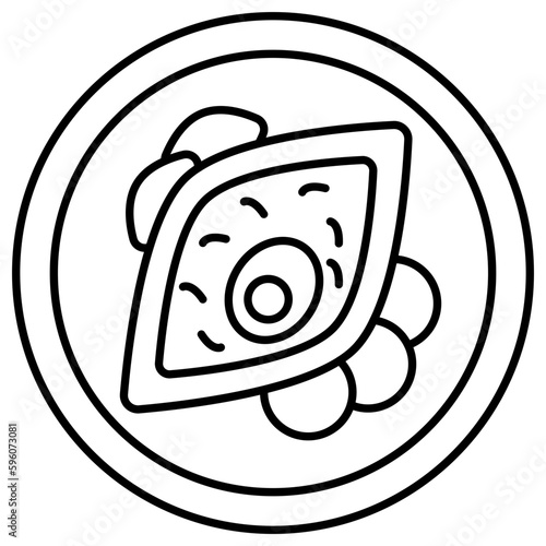 Trendy vector design of cooked dish