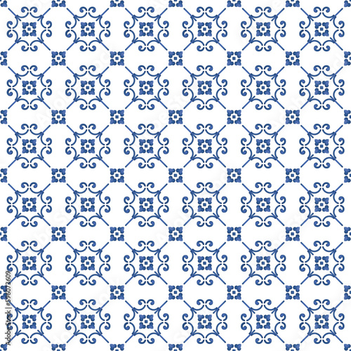 Mediterranean pattern blue and yellow theme