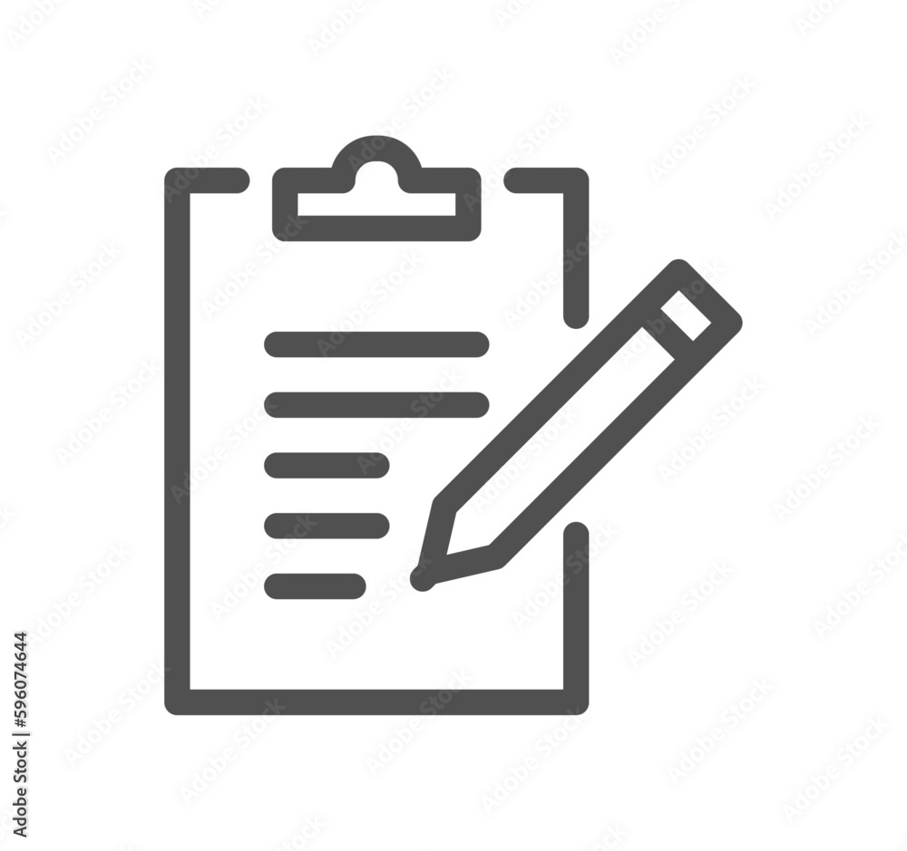 Clipboard related icon outline and linear vector. Clipboard related icon outline and linear vector.