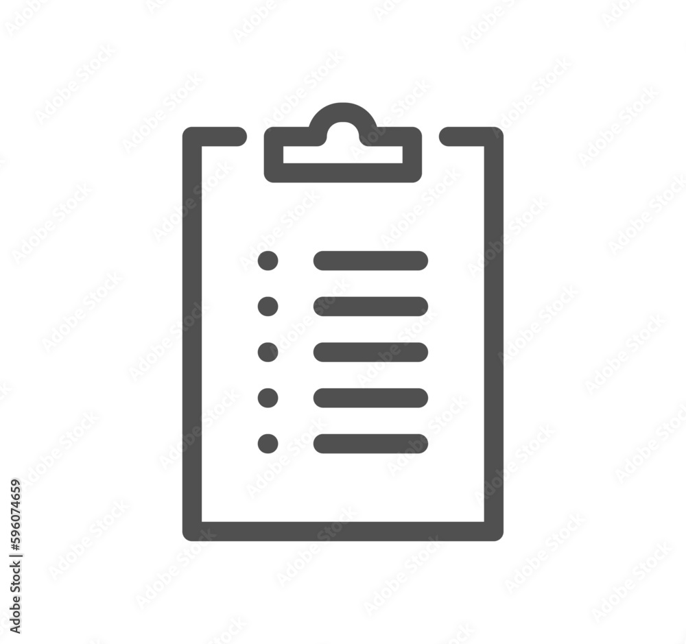 Clipboard related icon outline and linear vector. Clipboard related icon outline and linear vector.