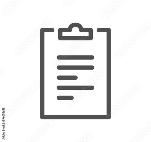 Clipboard related icon outline and linear vector.