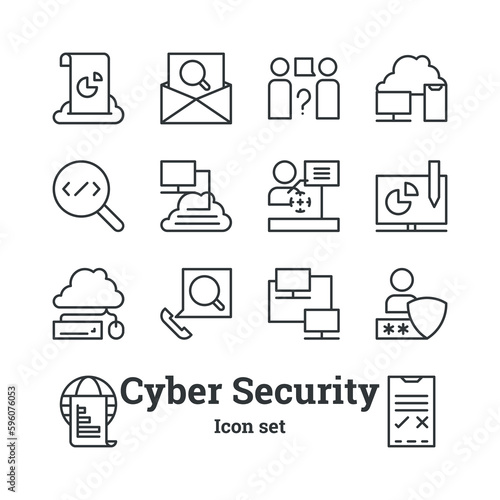 Cybersecurity Solutions: Cybersecurity Icon Set