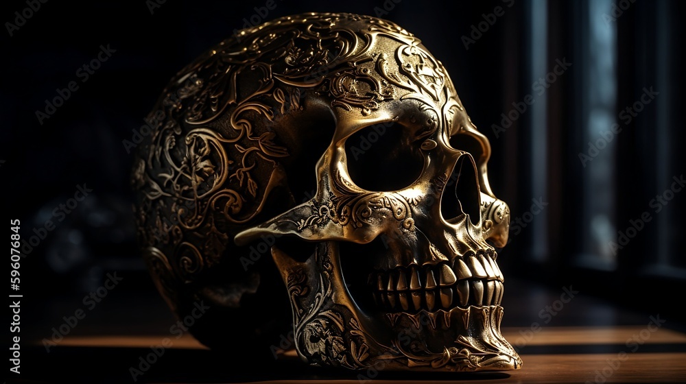 Obraz premium skull on black