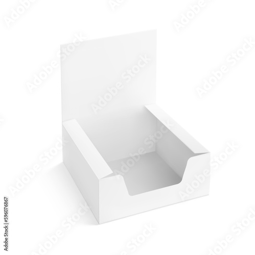 Blank open showbox mockup. Vector illustration isolated on white background. Easy to use for your product. EPS10.