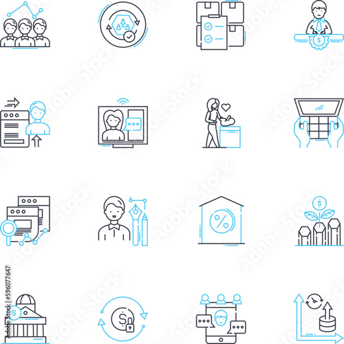 Greenbacks linear icons set. My, Currency, Cash, Dollars, Bills, Wealth, Profit line vector and concept signs. Income,Savings,Budget outline illustrations