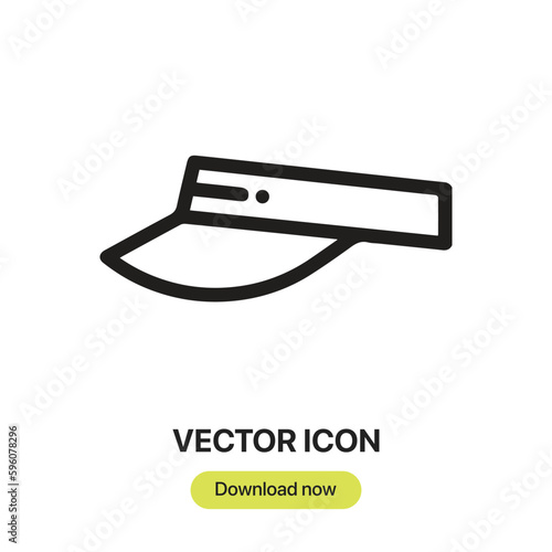 Visor vector. Linear style sign for mobile concept and web design. visor symbol illustration. Pixel vector graphics - Vector.	