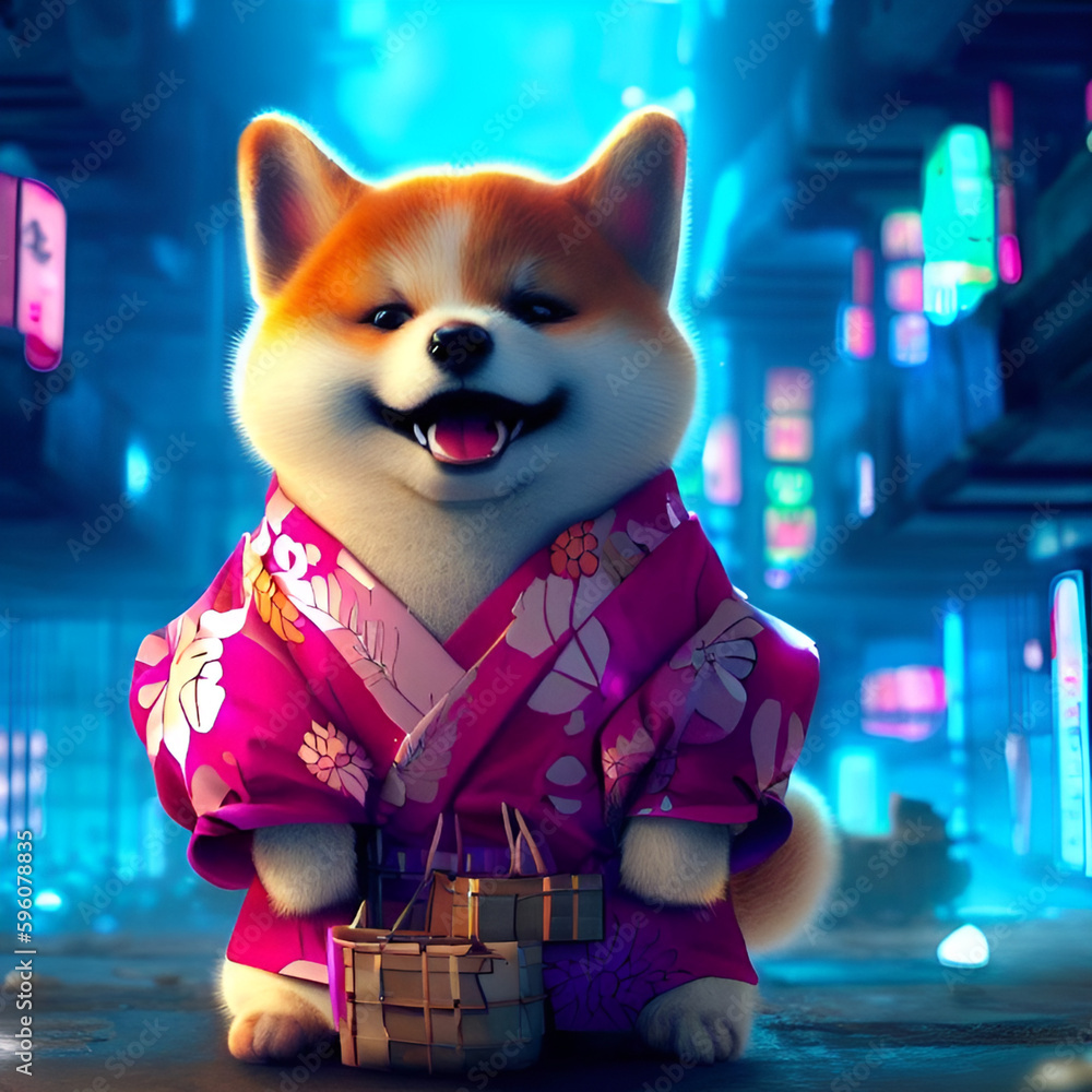 Desia big large happy kawaii fluffy cutest baby Shiba-inu puppy wearing - Gratsi Kat: Sexy Pics Of The Playful And Fun Influencer