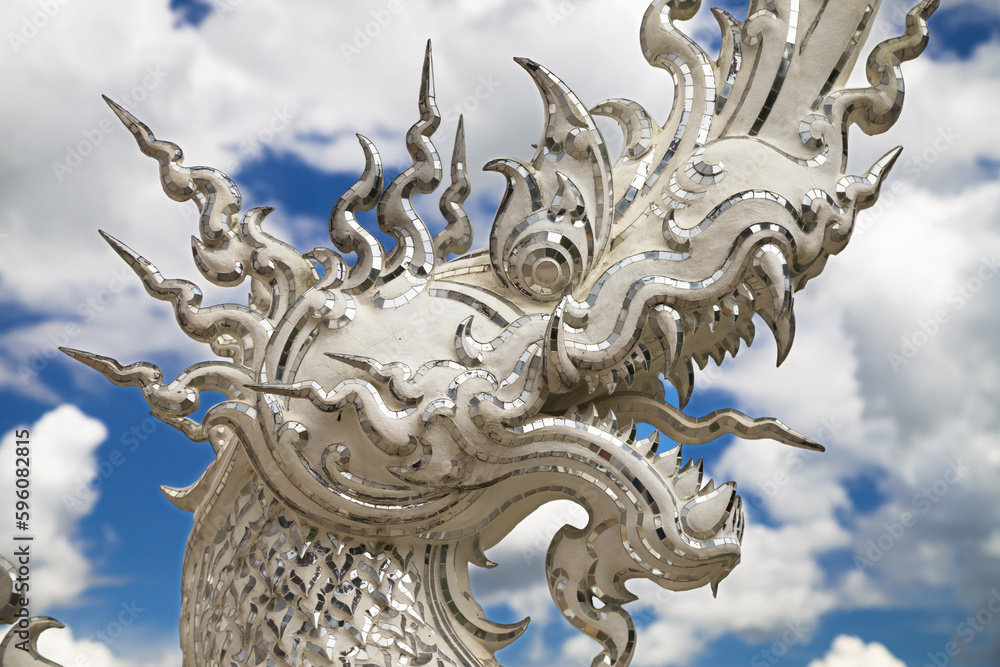 Head of Naga at Wat Rong Khun, Chiang Rai, Thailand