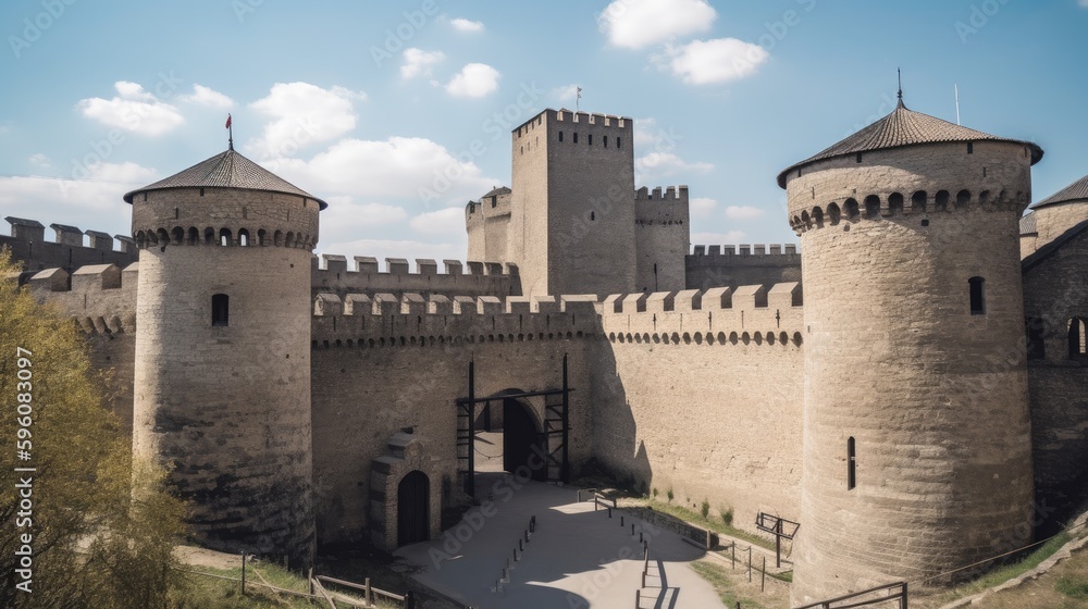 A castle fortress. Generative AI