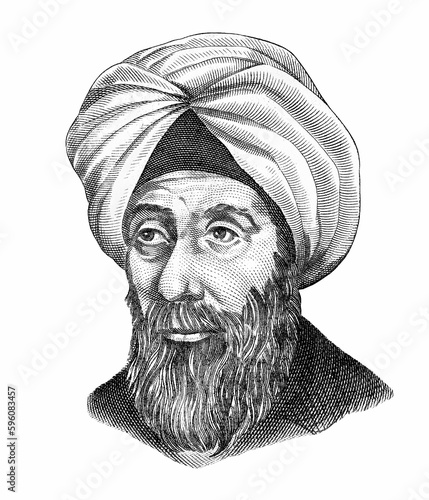 Arab scientist Alhazen (Hasan Ibn al-Haytham) (965-1040) portrait