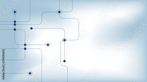 Abstract geometric dots and lines connection circuit concept. Global communication technology background design.