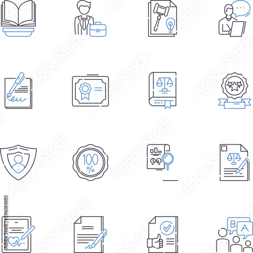 Choices line icons collection. Options, Decisions, Alternatives, Variety, Preferences, Opportunities, Selection vector and linear illustration. Judgement,Free will,Consequences outline signs set