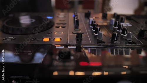 Wallpaper Mural Dj remote control, close-up, soft focus and blur. colors of the night, club. Musical player at night party. Torontodigital.ca