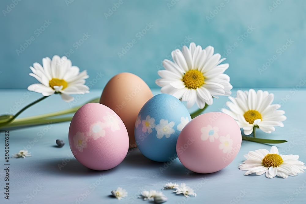 three eggs arranged in a row on a wooden table. Generative AI three eggs arranged in a row on a wooden table. Generative AI