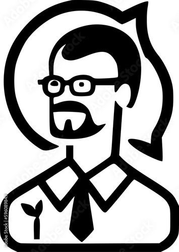 Teacher - High Quality Vector Logo - Vector illustration ideal for T-shirt graphic