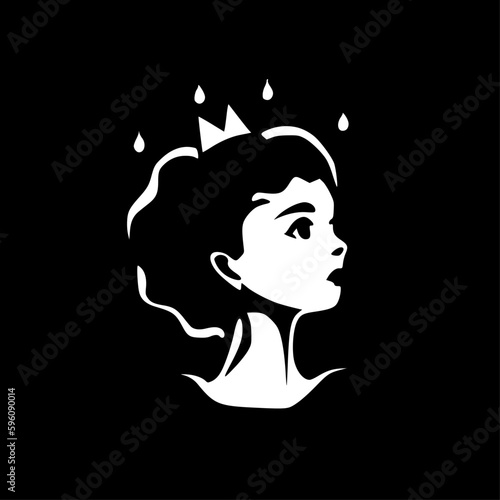 Birthday Girl | Black and White Vector illustration