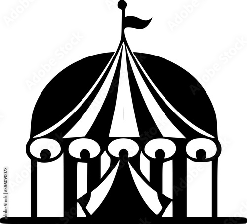 Circus - Minimalist and Flat Logo - Vector illustration