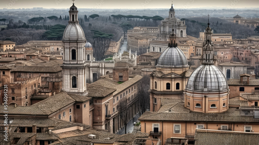Fototapeta premium Rome. Breathtaking travel destination place. Generative AI