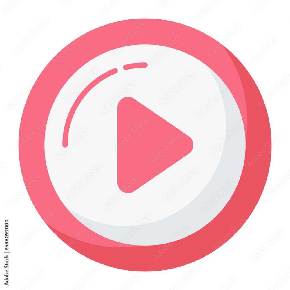 Play Button Flat Icon Play Button Flat Icon