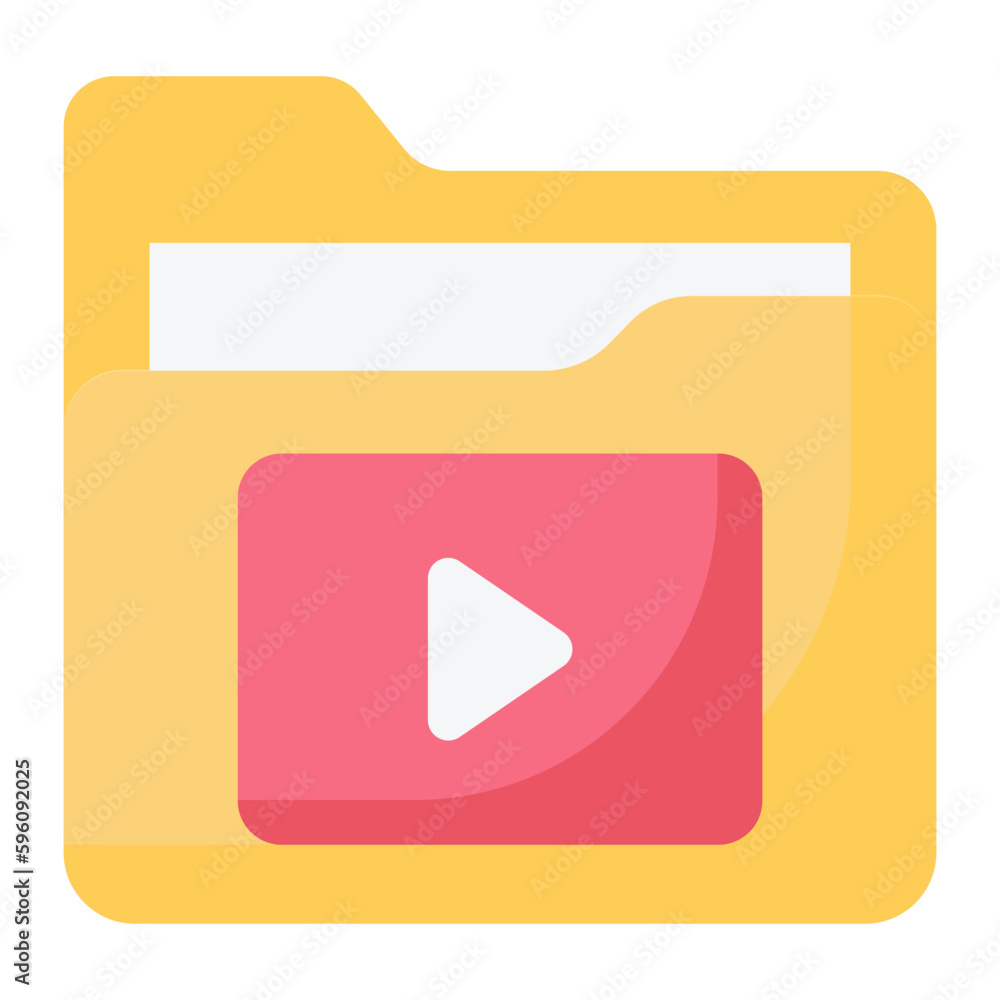 Video Folder Flat Icon