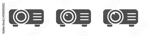Projector vector icons set