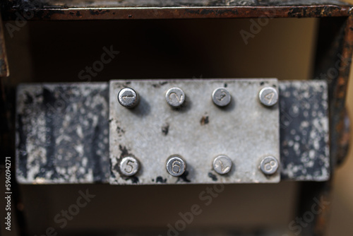 Electronic Combination Push Button Lock. old intercom