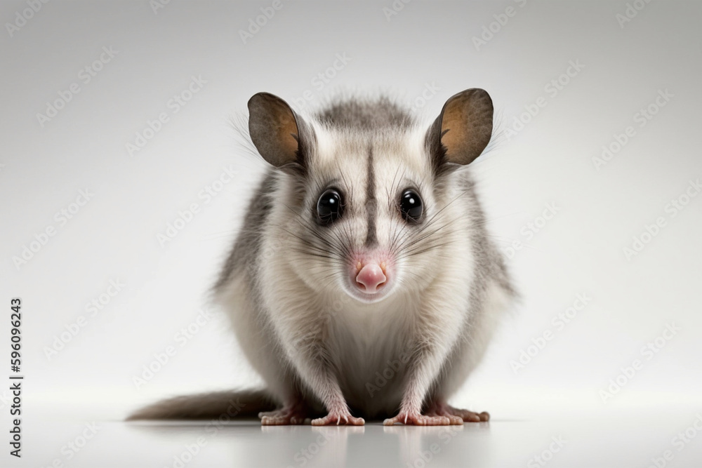 Portrait of a cute pet rat isolated on a white background. created with generative AI 