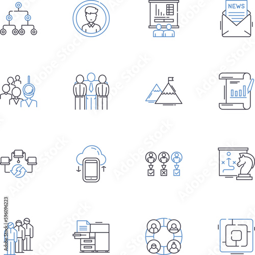 Grassroots line icons collection. Community, Local, Activism, Grassroots, Movement, Empowerment, Volunteer vector and linear illustration. Advocacy,Justice,Protest outline signs set