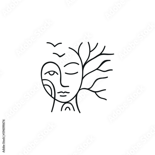 tree luxury beauty skin care logo design