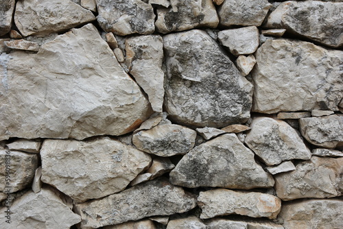 A wall made of stones – a surface texture. Bosnia and Herzegovina, 2016.